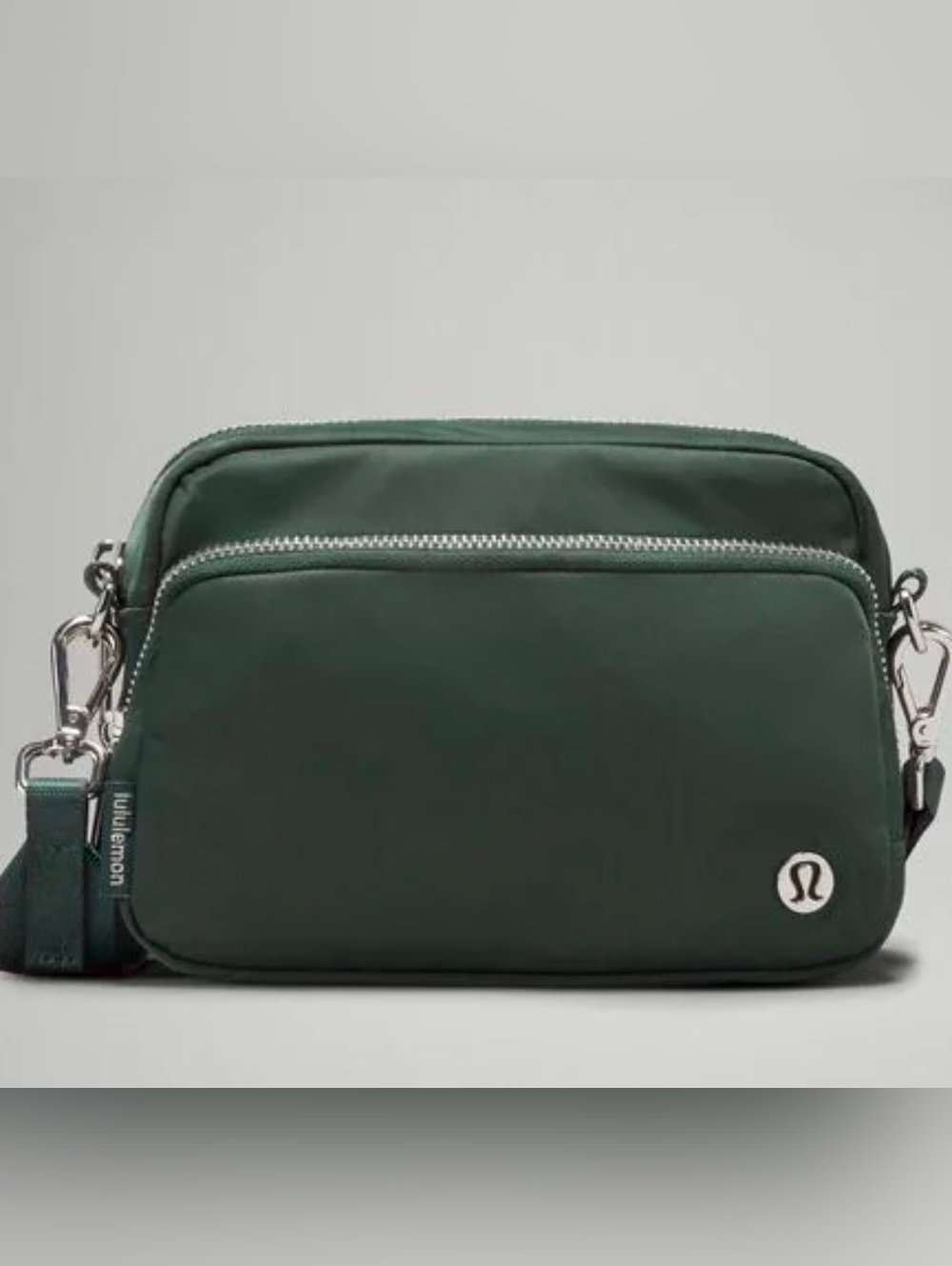 lululemon Everywhere Crossbody Bag 2l Metal Hardwarw Deep Green New W Tags